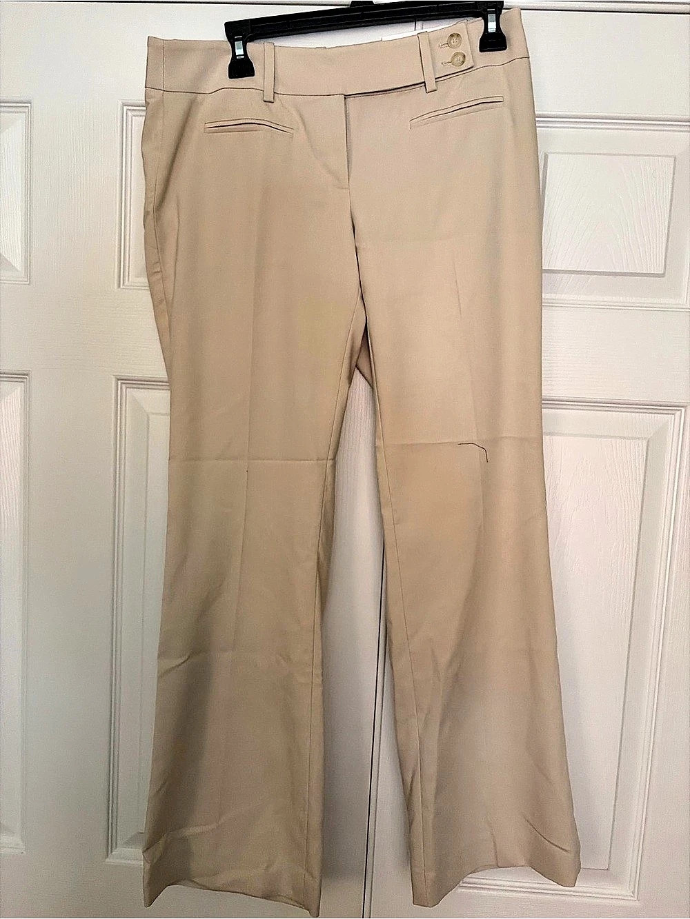 Marisa Modern with Stretch Boot Cut Pants by Ann Taylor Loft in Tan Size 6P Like